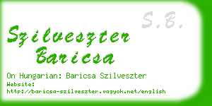 szilveszter baricsa business card